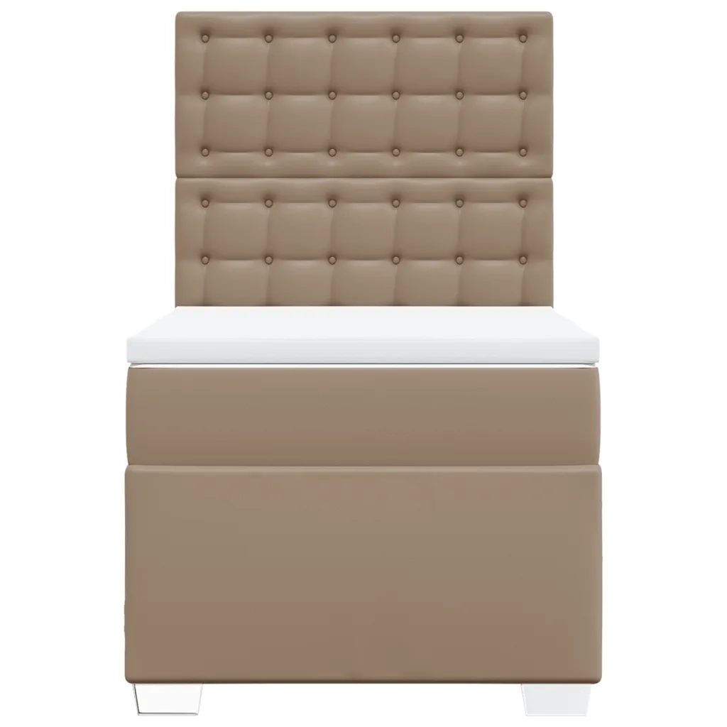 Giroletto a Molle con Materasso Cappuccino 90x200 cm Similpelle 3290707