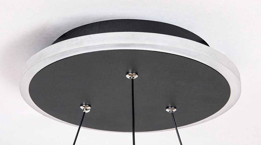 Lampadario LED ring Sindri Rabalux nero Ø60 45W 3000-4000K