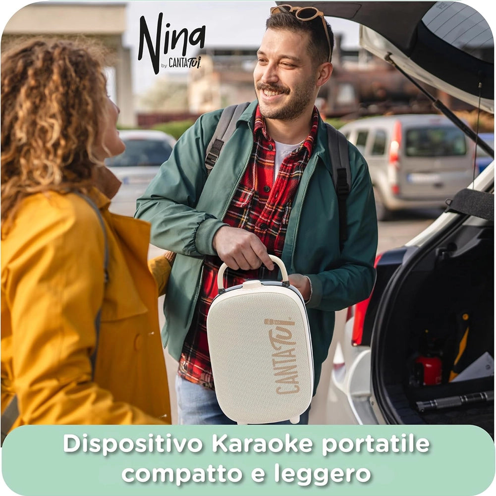 Canta Tu Nina Macchina Per Karaoke Bluetooth Con 2 Microfoni Wireless Inclusi