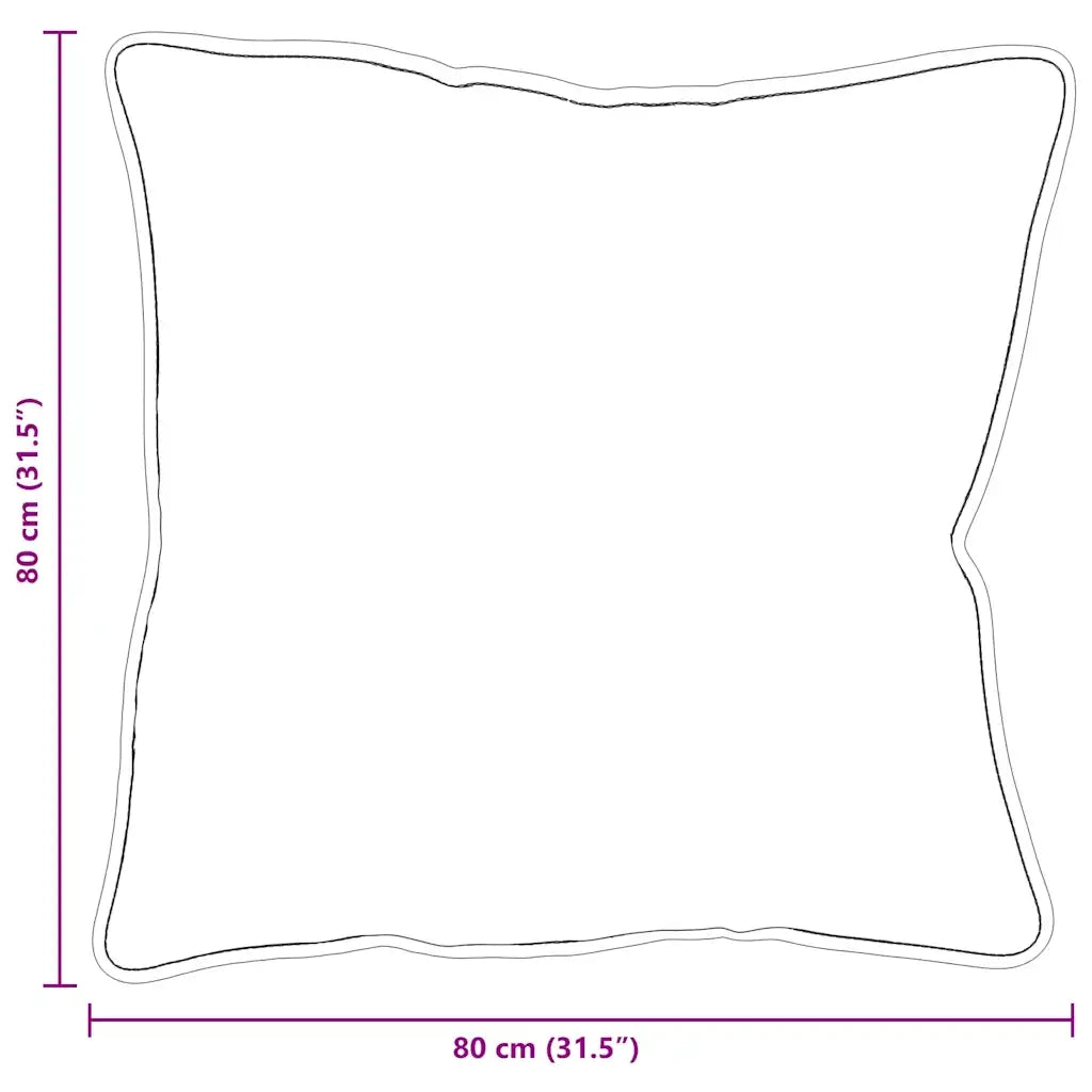 Cuscino 2 pz Bianco 80 x 80 x 40 cm Cotone e Poliestere CFW3445415