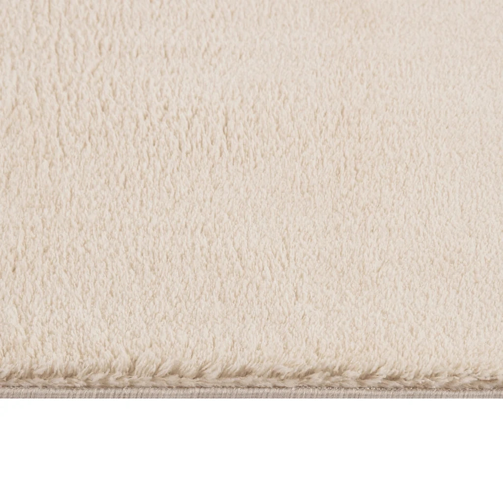 Tappeto Lavabile Soffice Pelo Corto 160x230cm Antiscivolo Beige 342202