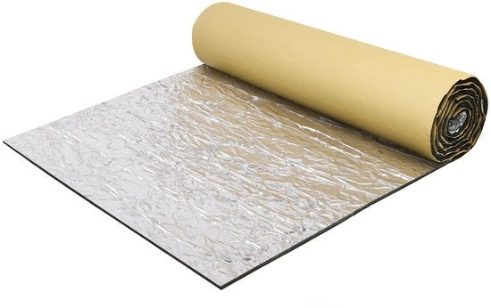 Matrice di isolamento acustico 5mm in alluminio - autoadesivo - impermeabile - resistente al fuoco - isolante acustico 6,79 m².