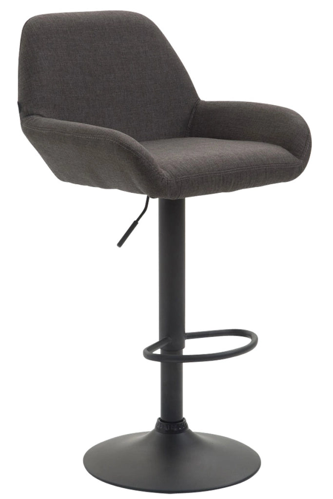 Sgabello Braga in tessuto grigio scuro,nero