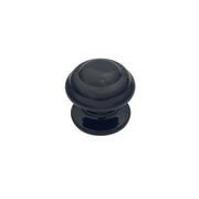 Pomolo fisso per porta SAGUATTI 878/80QB in alluminio nero lucido