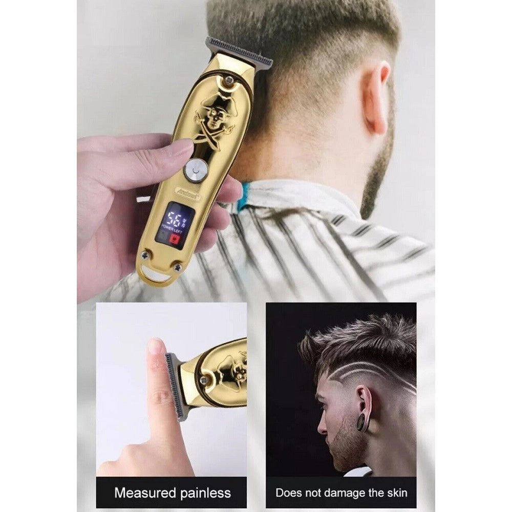 Trade Shop - Taglia Capelli Professionale Rasoio Elettrico Regola Barba 3 Pettini Usb Q-tf53 -