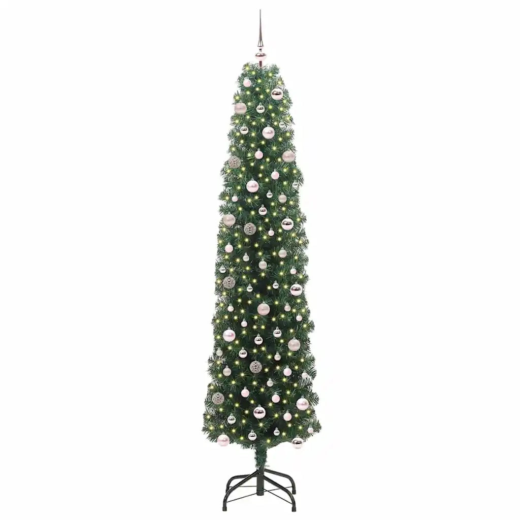 Albero di Natale artificiale con 300 LED Verde 240 cm 3394971