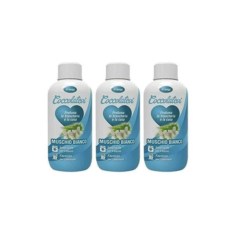 3 COCCOLATEVI PROFUMATORE PER BUCATO MUSCHIO BIANCO DA 250 ML