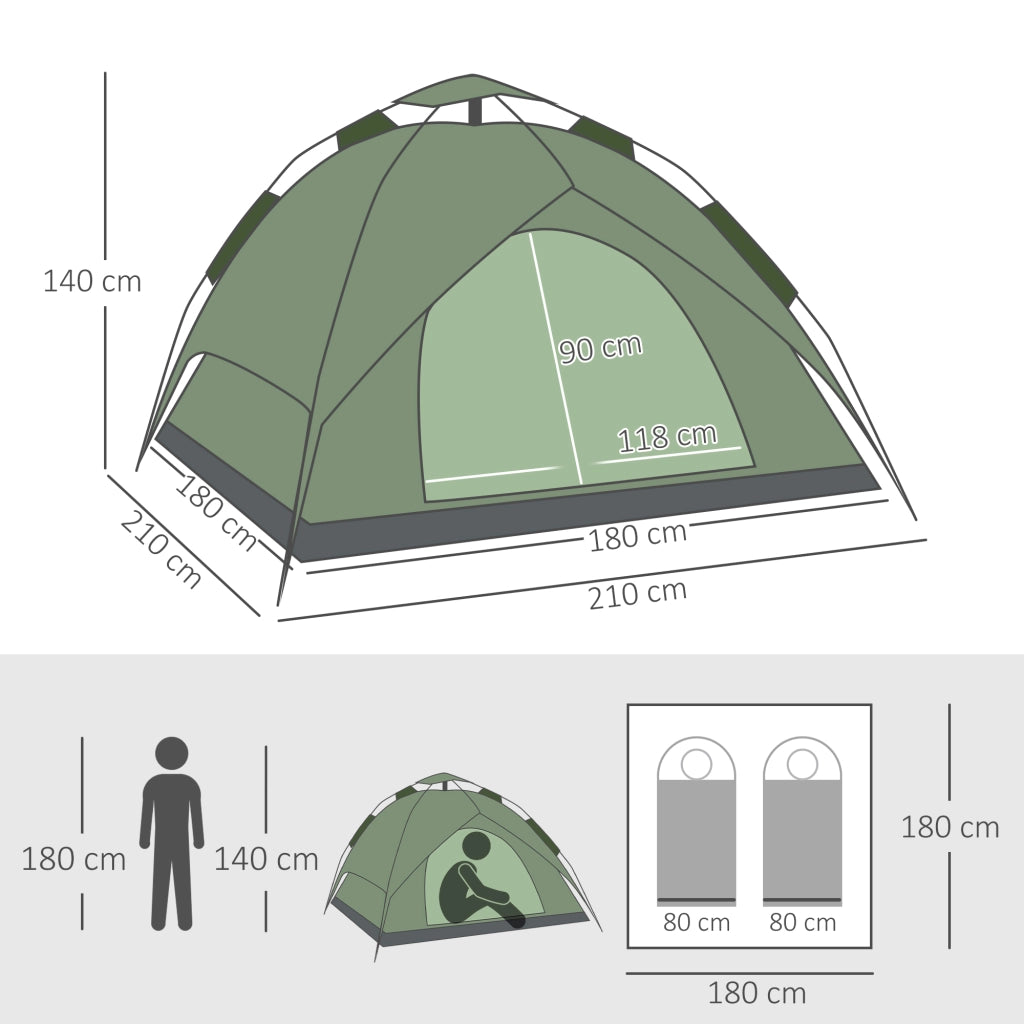 Tenda da campeggio 3 persone ¨C zephmum ¨C Kuppelzelt, 1000mm Wassers?ule, giardino