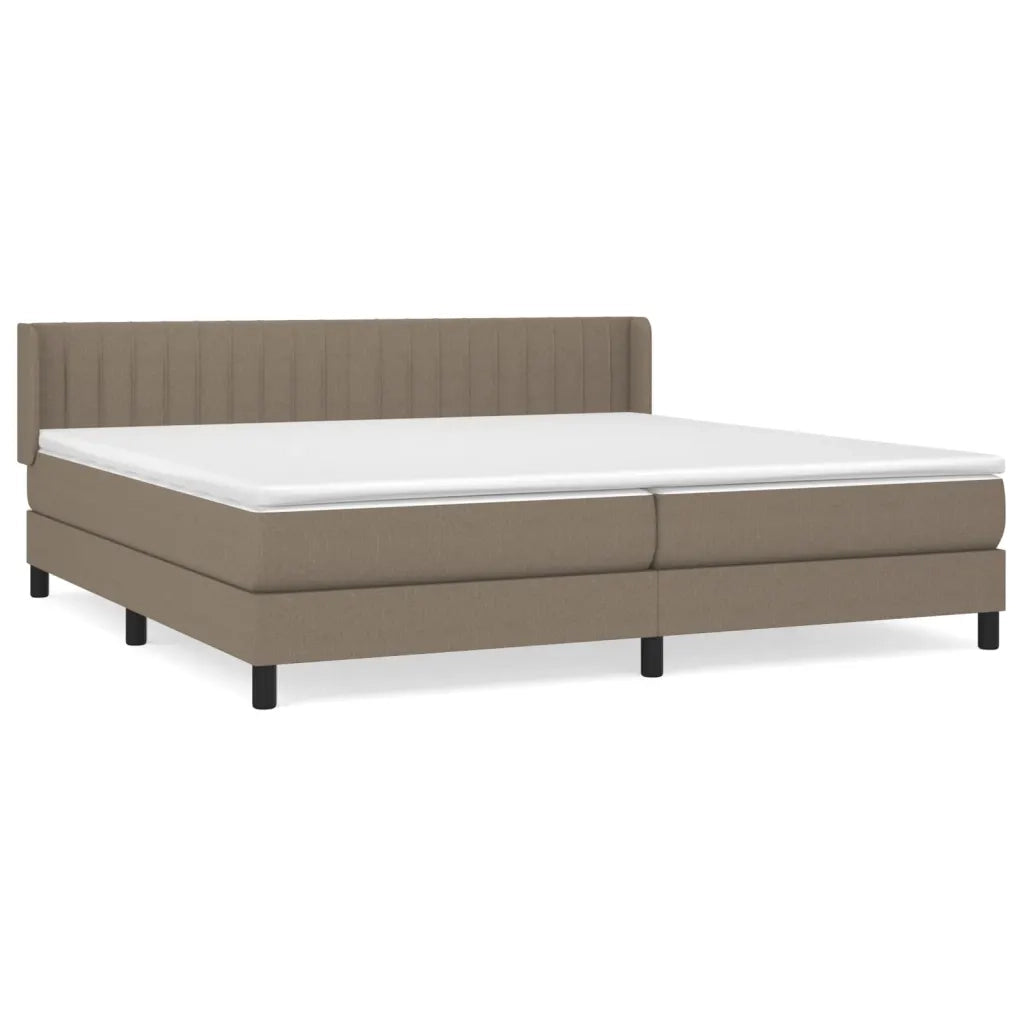 Giroletto a Molle con Materasso Tortora 200x200 cm in Tessuto