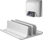 Supporto verticale regolabile per laptop - alluminio - spazievitore - notebook fino a 17,3 pollici - argento
