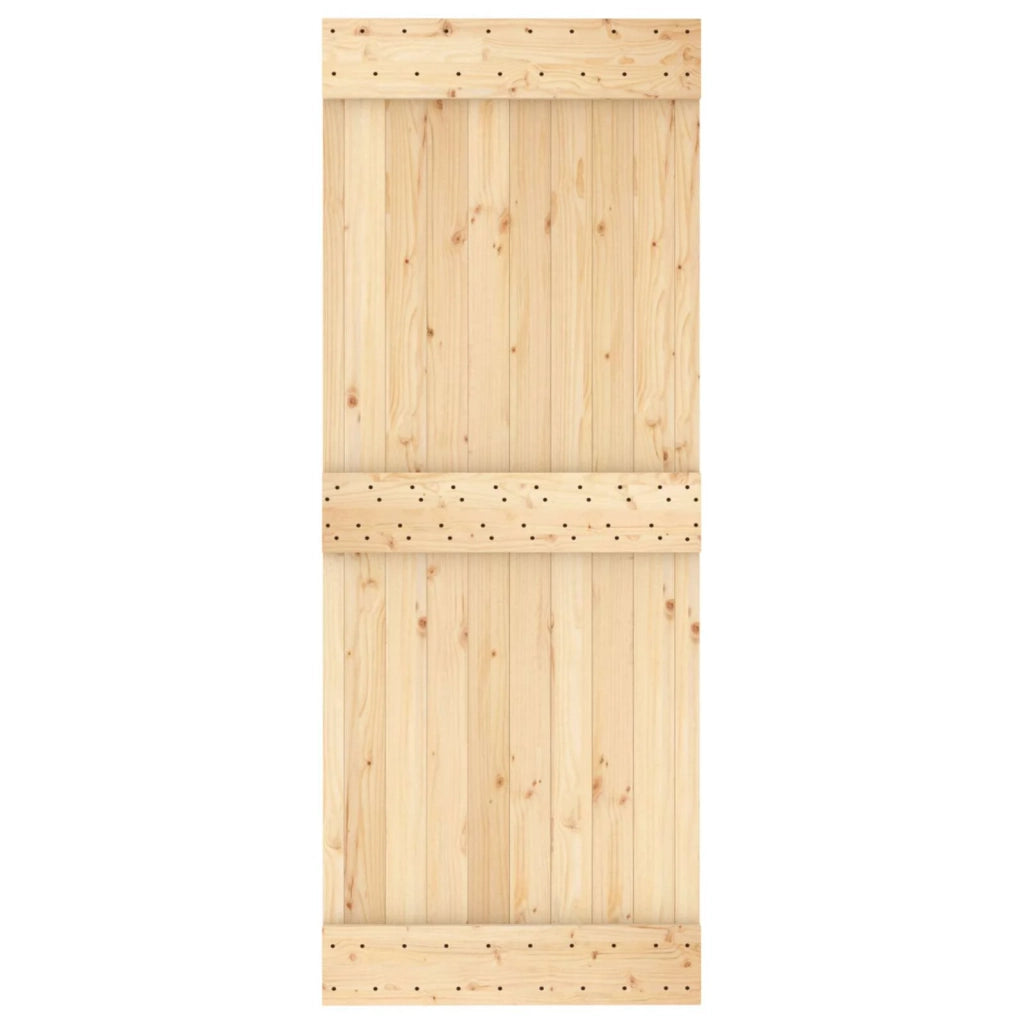 Porta scorrevole Naturale e Bianco 80 x 210 cm