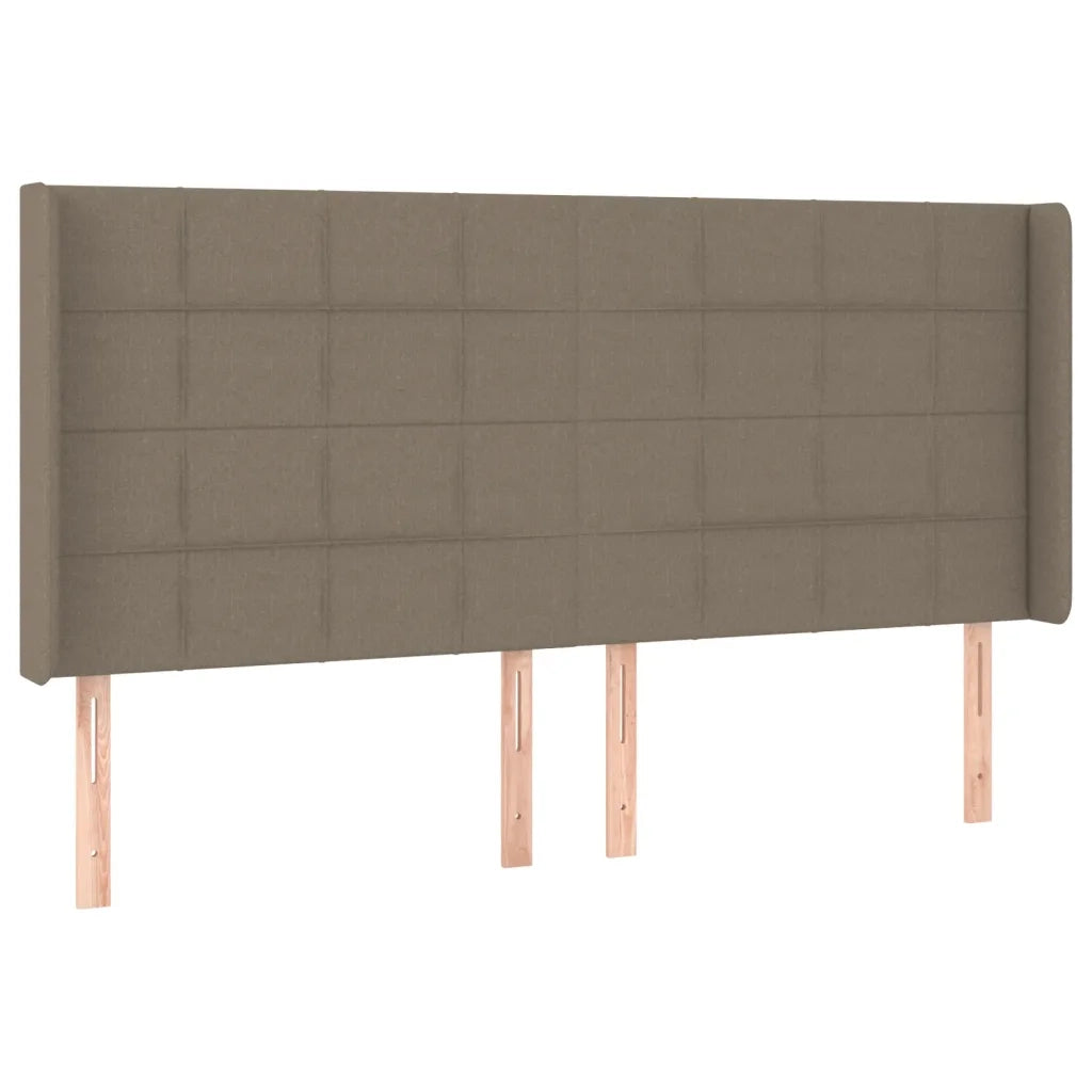 Testiera ad Orecchio Tortora 163x16x118/128 cm in Tessuto
