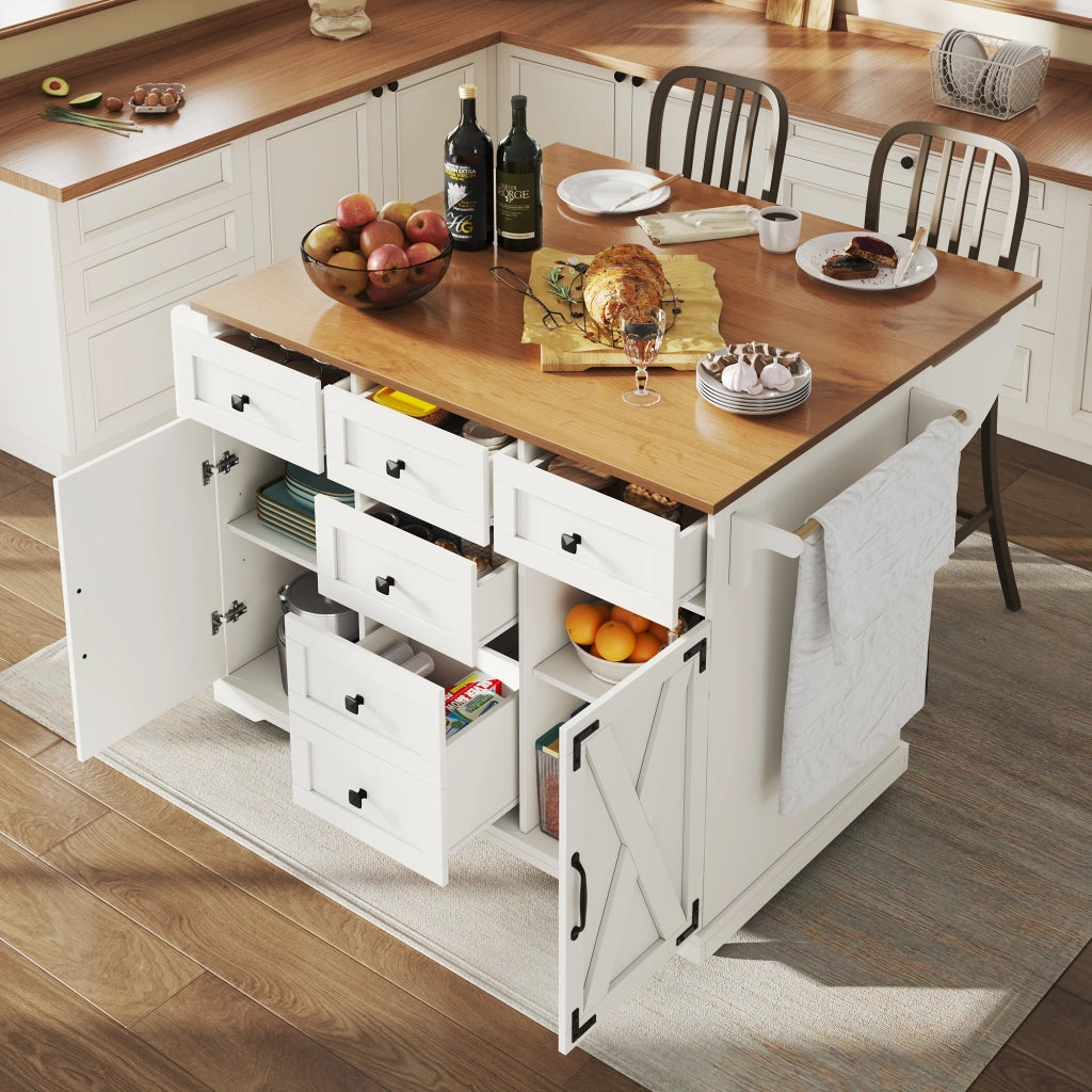 CARRELLO Servitore Pieghevole 147x44x93 cm MDF Bianco con Metallo