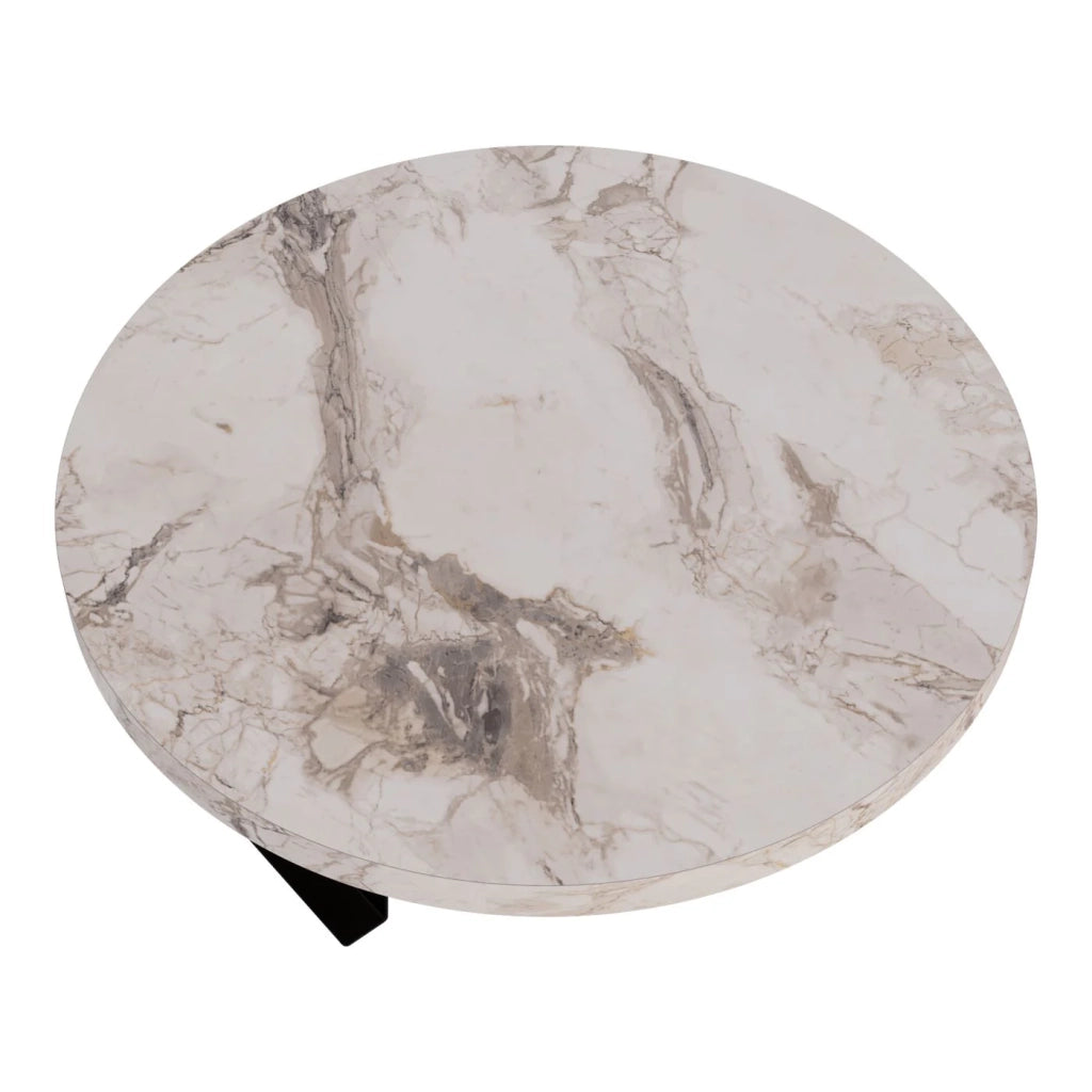 Vassoio per bracciolo divano diametro 34 cm effetto marmo bianco 03_0010275