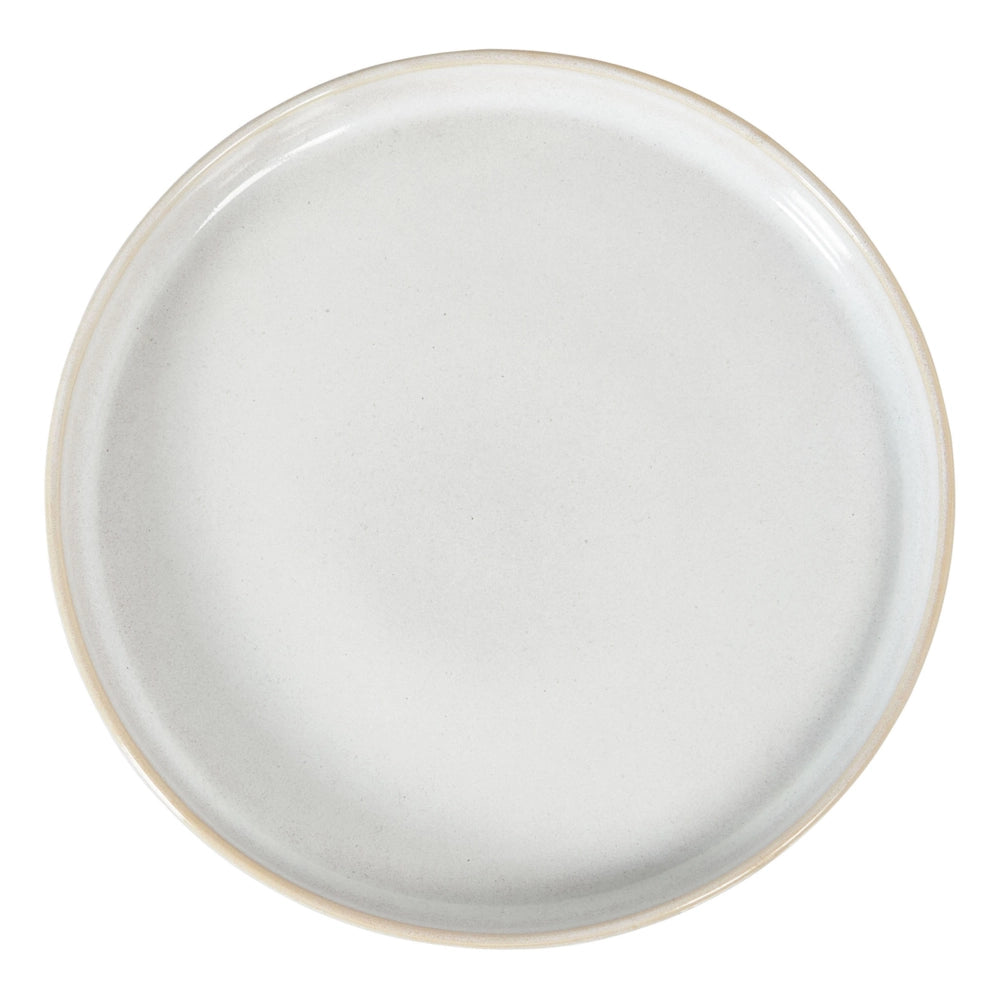 Set di 24 stoviglie di gres caolino bianco sporco fatto a mano con smalto reattivo Servizio per 8 persone Cucina Sala da pranzo