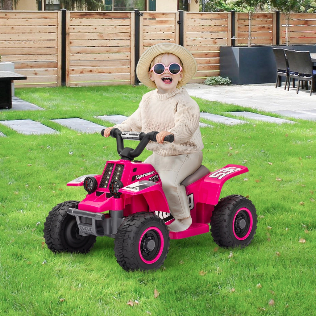 Quad Bike Elettrico Bambini ¨C zephmum ¨C Rosa con Luci LED