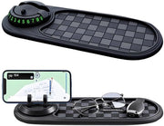 Antislipmat multifunzionale per auto con telefonomobile 360° girevole con numero di parcheggio Mattoncino di silicone per telefono e chiavi