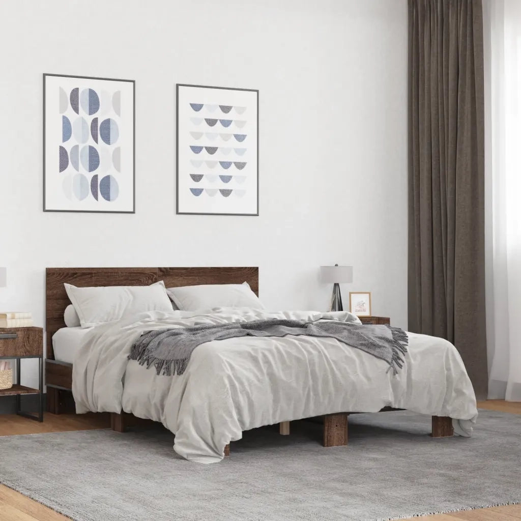 Giroletto Rovere Marrone 140x200cm in Legno Multistrato Metallo 3280196