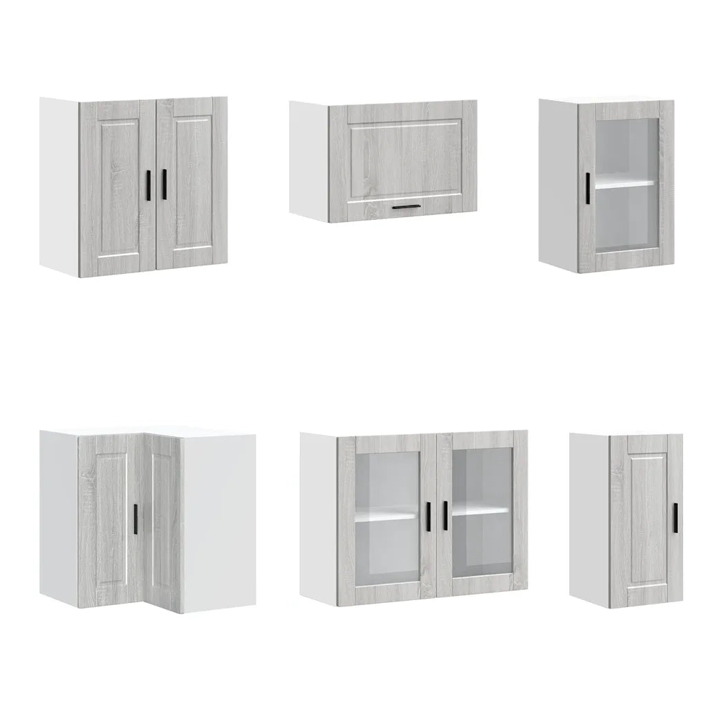 vidaXL Set Mobili da Cucina 11 pz Porto Grigio Sonoma in Truciolato