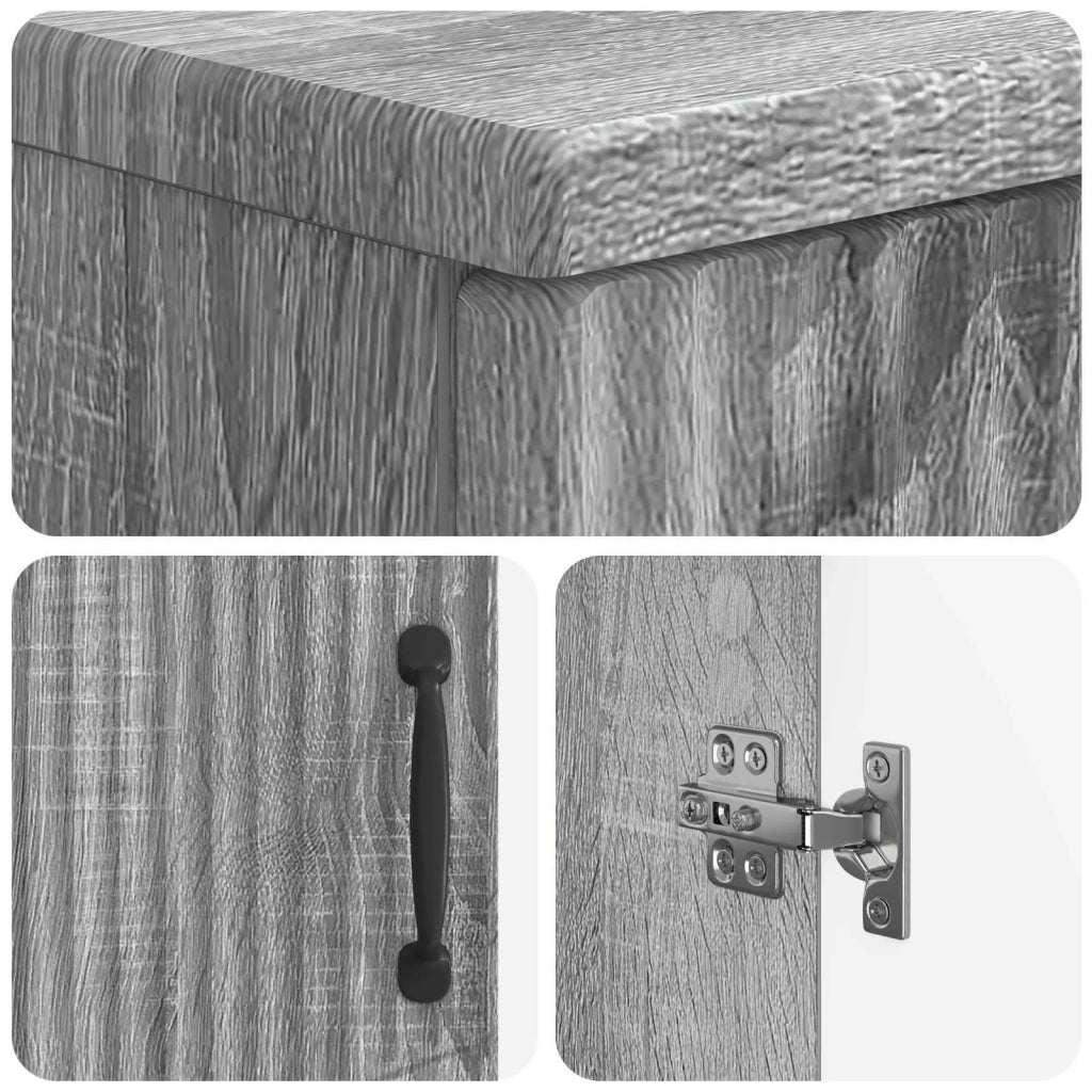 Armadio per Lavabo da Bagno HOORN Sonoma grigio 897231