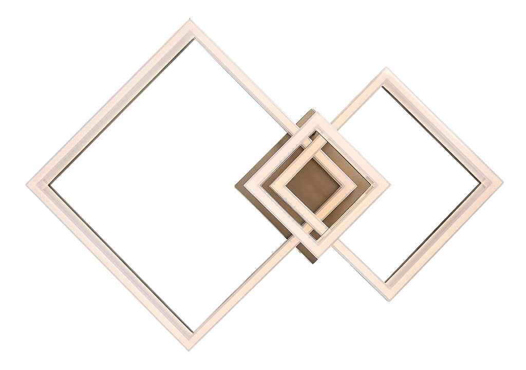 Plafoniera LED geometrica oro 22W CCT Amilia Rabalux