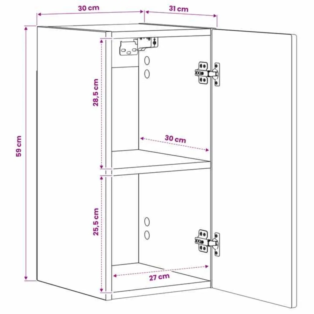 Armadio da bagno a muro ARNHEM Legno antico 30 x 31 x 59 cm 896593