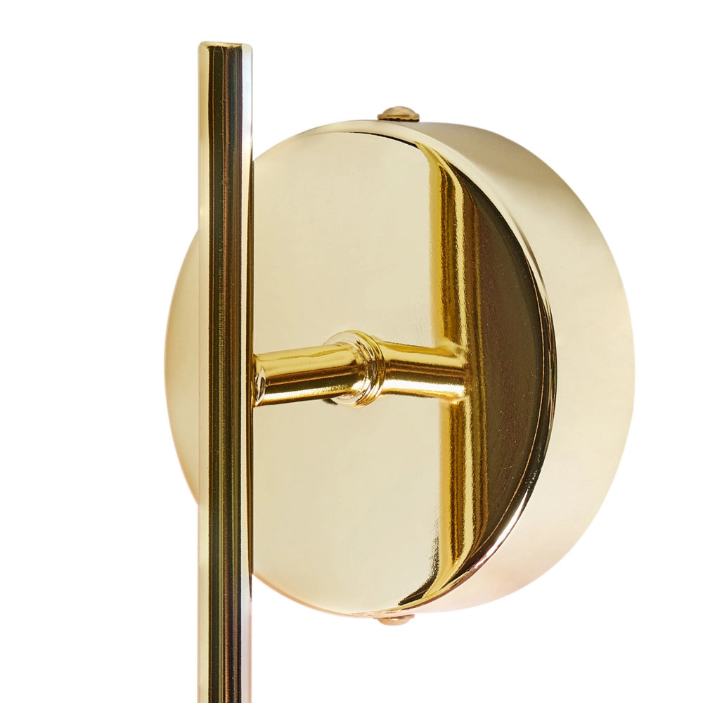 Set di 2 lampade da parete con paralume in vetro beige e metallo dorato stile Industriale moderno