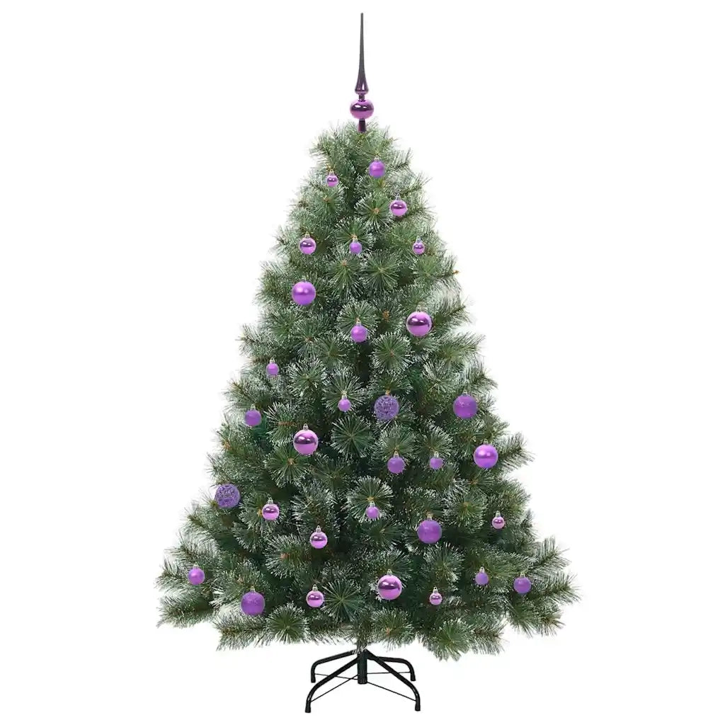 Albero di Natale | Decorazioni natalizie artificiale con 150 LED Verde 150 cm PE e PVC