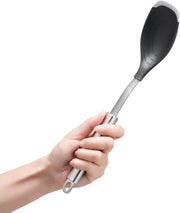 Servizio per piatti con manico in acciaio inossidabile e bordo in silicone - Servizio per piatti con superficie non aderente - Resistente al calore e al lavastoviglie