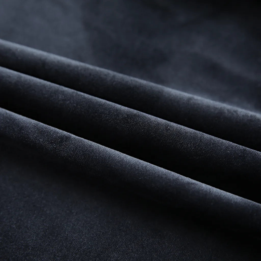 Tende Oscuranti | Tende Blackout con Ganci 2 pz Nere in Velluto 140x175 cm