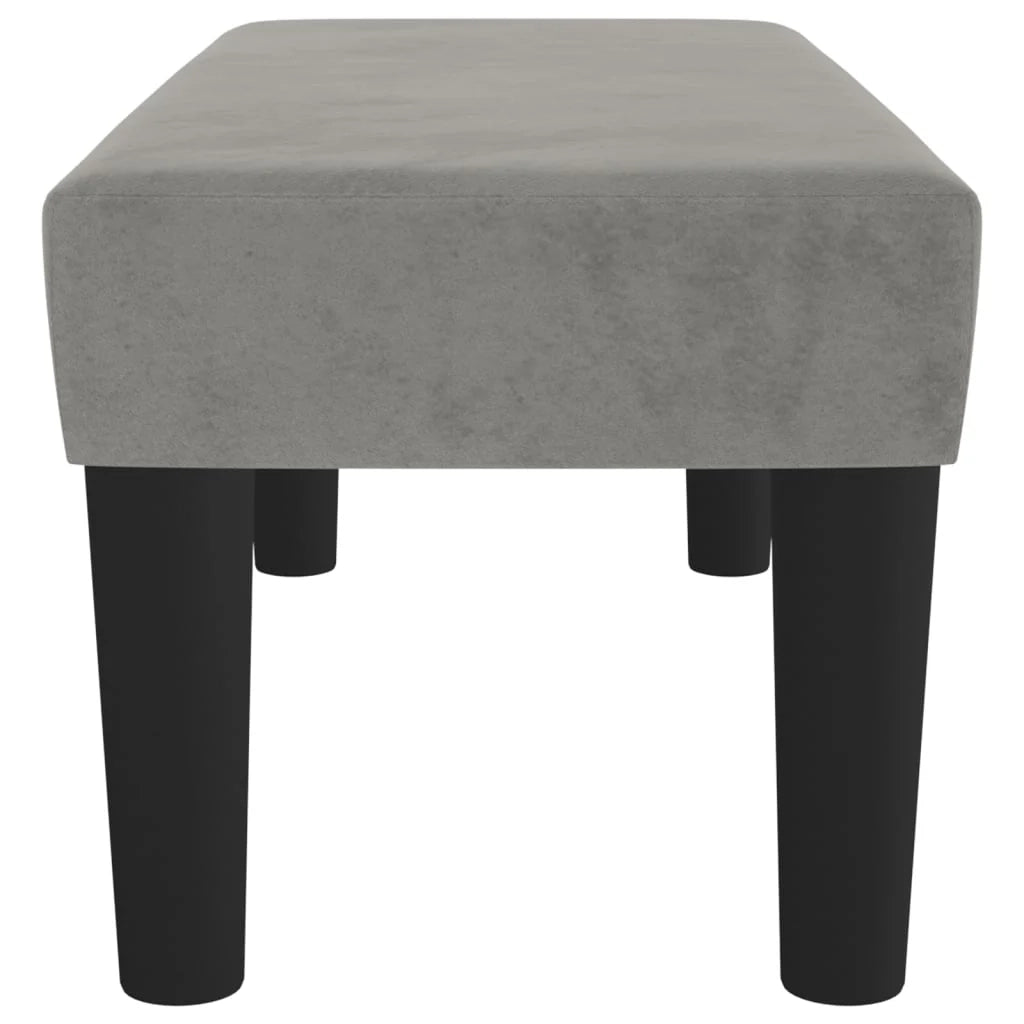 Panca 70 x 30 x 30 cm velluto grigio chiaro 02_0010654