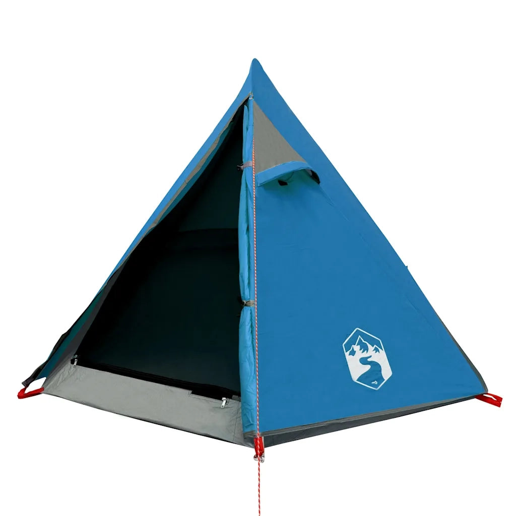 Tenda da Campeggio a Cupola per 2 Persone-Tenda per Escursionismo Blu Impermeabile 701808