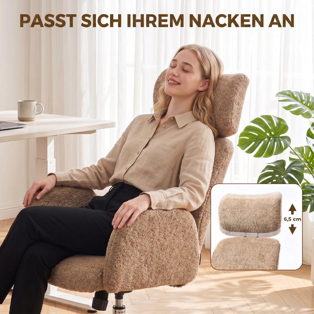 Sedia da ufficio ergonomica ¨C Xylo ¨C braccioli regolabili, marrone