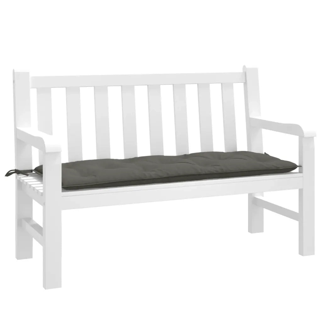 Cuscino Panca Giardino Grigio Scuro MÃ©lange 120x50x7 cm Tessuto