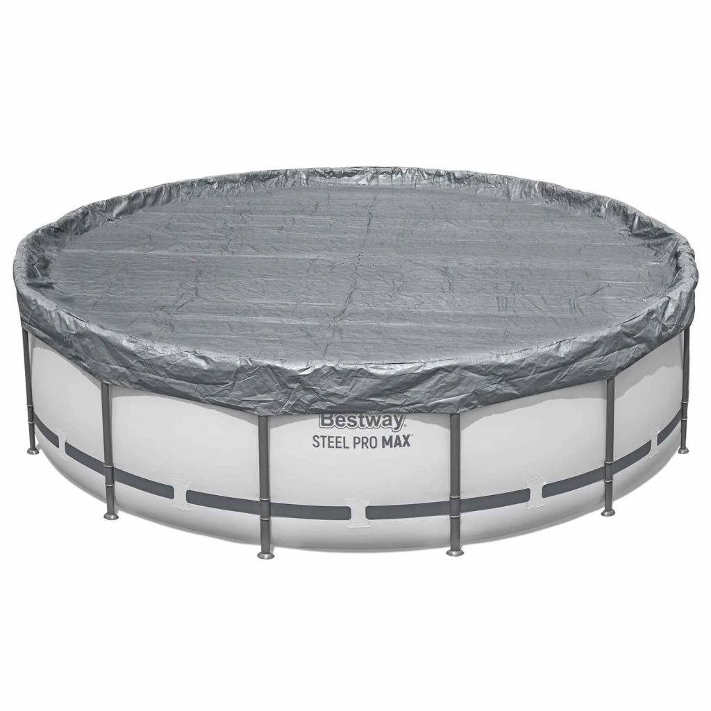 Bestway Copertura per piscina Ø3,05 m Rotondo Poliestere Grigio 42035728