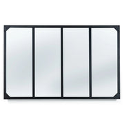 IDMarket - Specchio in vetro a 4 strisce di design industriale 110x70 cm