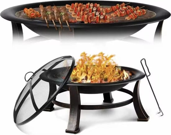 Vasca da fuoco - BBQ - Tavolo da fuoco - Fornello da fuoco - Griglia BBQ - 2in1 - Vasca da fuoco all'aperto - Pala - Portatile - Nero 

Modello: 
Specifica tecnica: 
Codice prodotto: