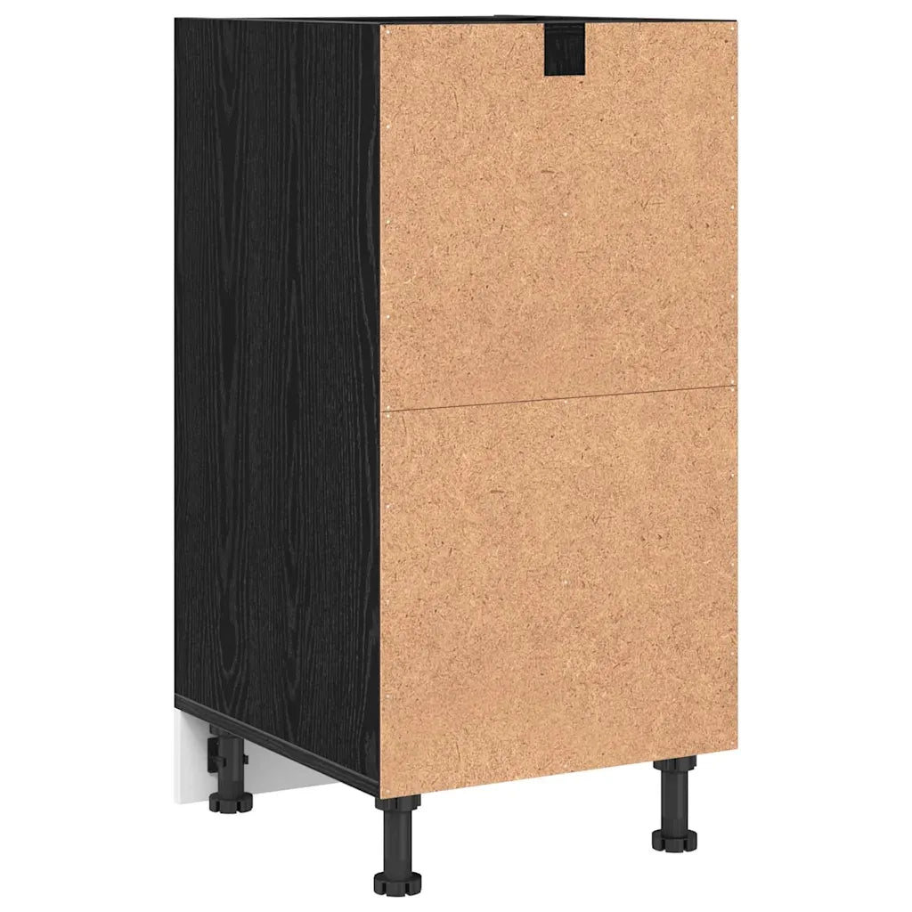 Base per Cucina con cassetto Rovere nero 40 x 44,5 x 81,5 cm
