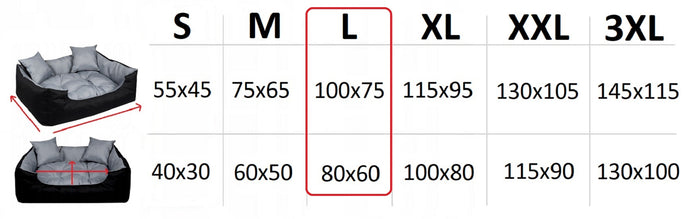 AIO FACTORY 100x75 cm ECCO Letto per cani impermeabile Beige