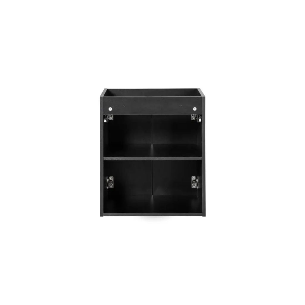 Mobile sottolavabo da bagno VANO – 2 porte – Nero opaco – L50 × P39 × H57 cm – Da appendere