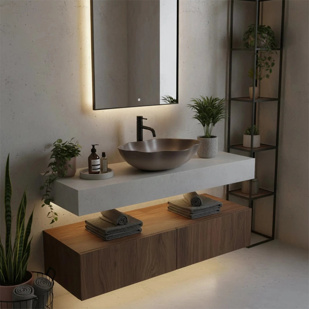 Lavabo Da Appoggio Rea Pearl Ombre