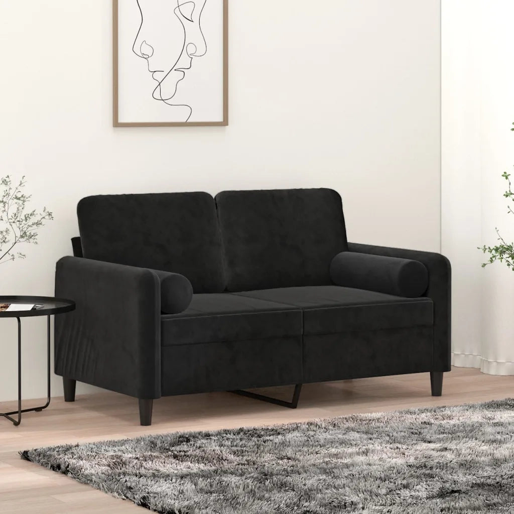 Cuscini Decorativi 2 pz Nero ?15x50 cm in Velluto CFW7891031