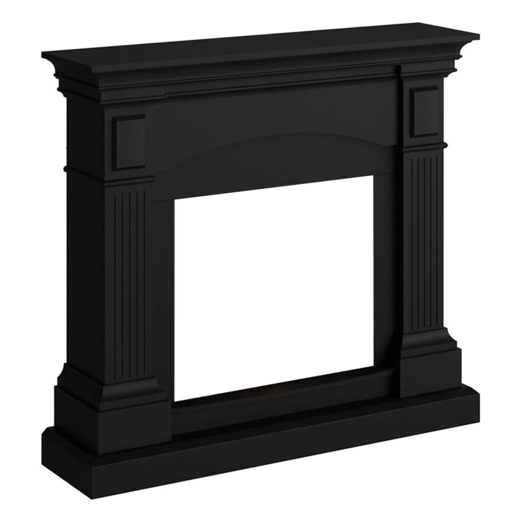 Cornice da Pavimento per Inserto Camino Elettrico 113,7x102,2x28,2 cm in MDF Sined Cetona Nero