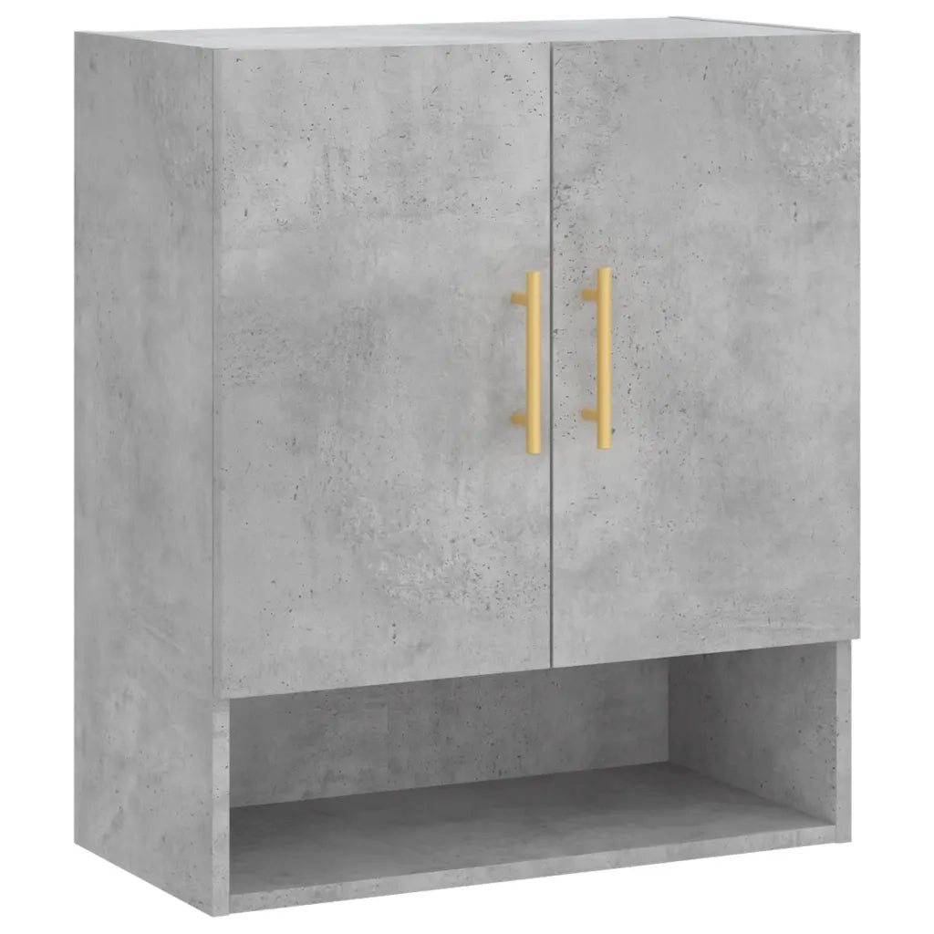 Armadietto a Muro Grigio Cemento 60x31x70 cm Legno Multistrato 829896