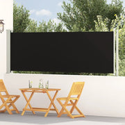 Tenda Laterale Retrattile per Patio 117x614 cm Nera 317946