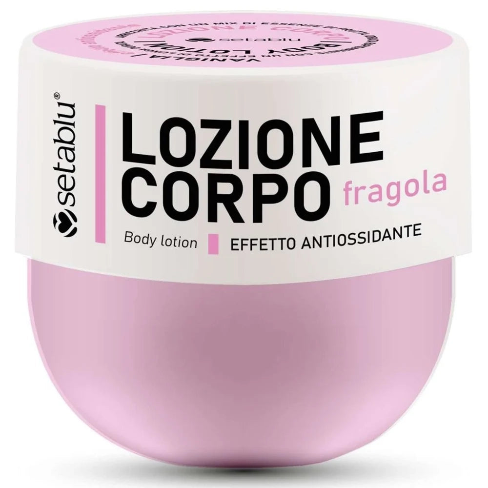 Trade Shop - Lozione Corpo Fragola Effetto Antiossidante 280ml Fragranza Dolce Fruttata Vivace 034385 -