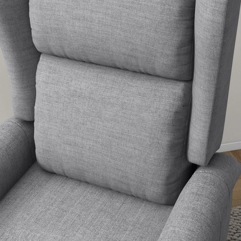 Poltrona Relax Elettrica con Alzapersona, Reclinazione 135°, Portata 200 kg, Grigia