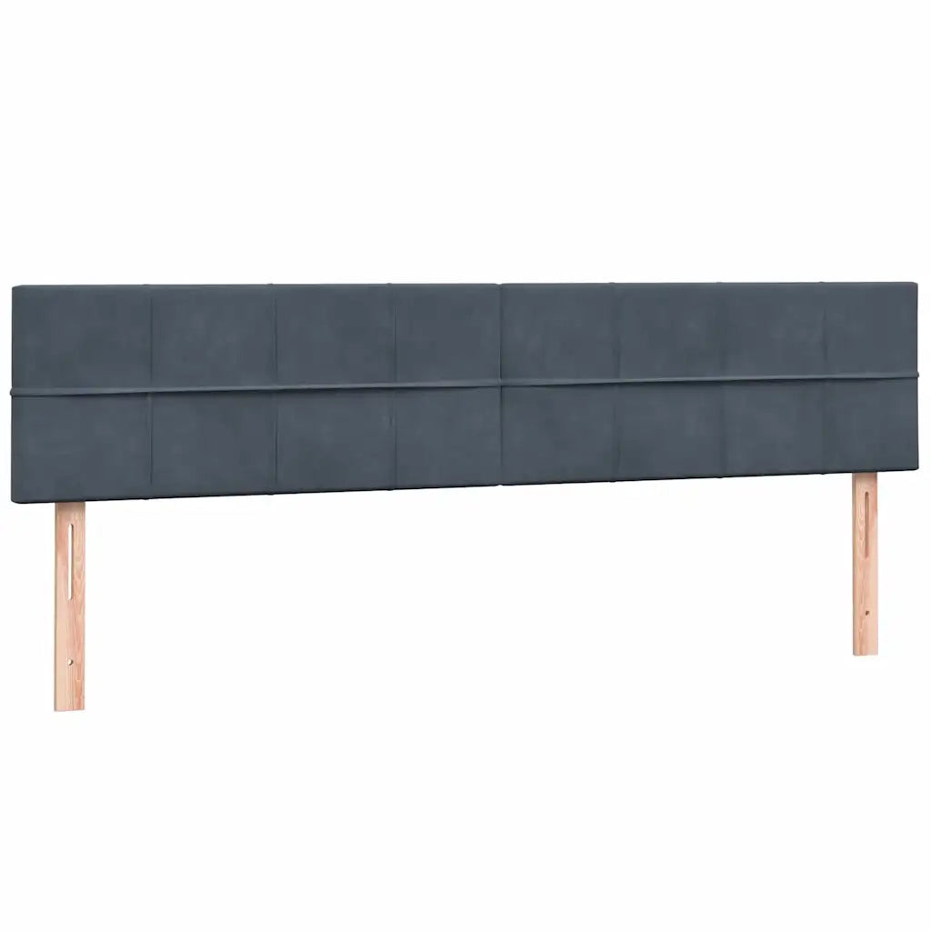 Giroletto a Molle con Materassi Grigio Scuro 180x220 cm Velluto 3317578