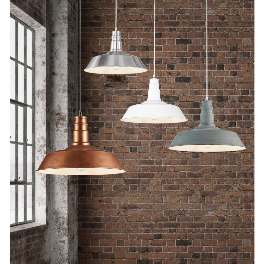LAMPADARIO WILL E27 D.36CM BIANCO OPACO.