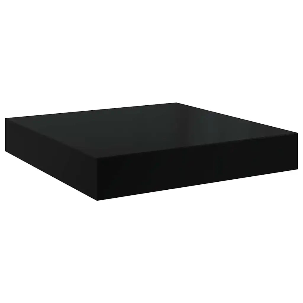 Scaffali a Parete 2 pz Nero Lucido 40x23x3,8 cm in MDF 323764